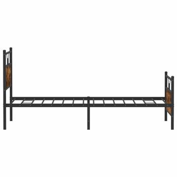 Smoked Oak Bed Frame 100x190 cm | Durable & Stylish Design