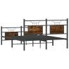 Smoked Oak Bed Frame 140x200 cm - Durable & Stylish