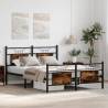 Smoked Oak Bed Frame (137x190 cm) - Stylish & Durable Design