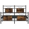 Smoked Oak Bed Frame (137x190 cm) - Stylish & Durable Design