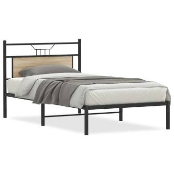 Sonoma Oak Bed Frame 107x203 cm - Stylish & Durable Design