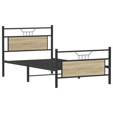 Sonoma Oak Bed Frame 100x200 cm - Stylish & Durable Design