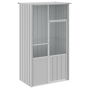 Grey Bird Cage 115x78x200 cm | Durable Galvanised Steel