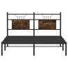 Smoked Oak Bed Frame without Mattress - 140x190 cm