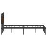 Smoked Oak Bed Frame without Mattress - 140x190 cm