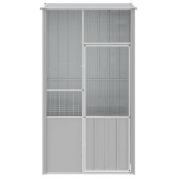 Grey Bird Cage 115x78x200 cm | Durable Galvanised Steel