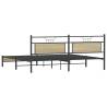 Metal Bed Frame without Mattress - Sonoma Oak 193x203 cm