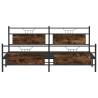 Metal Bed Frame Smoked Oak 200x200 cm - Stylish & Durable