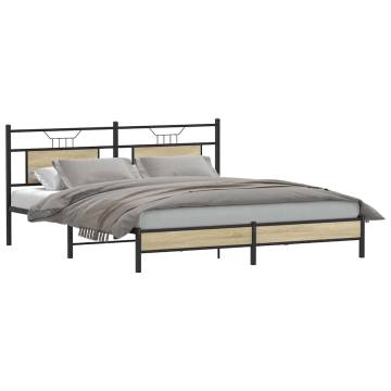 Sonoma Oak Bed Frame without Mattress - 183x213 cm | HipoMarket