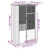 Grey Bird Cage 115x78x200 cm | Durable Galvanised Steel