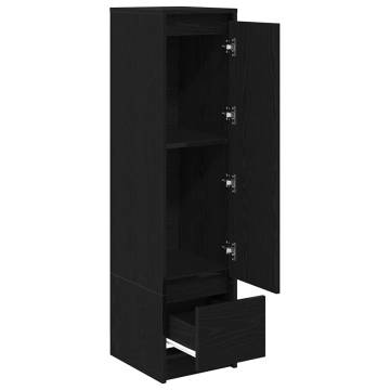 Stylish Highboard Black Oak - Durable Storage Solution