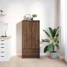 Brown Oak Cabinet with Drawer - 55.5x34x119.5 cm | HipoMarket