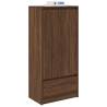 Brown Oak Cabinet with Drawer - 55.5x34x119.5 cm | HipoMarket