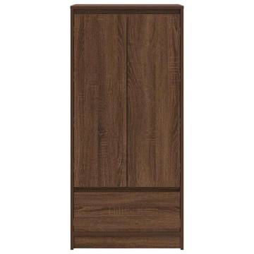 Brown Oak Cabinet with Drawer - 55.5x34x119.5 cm | HipoMarket