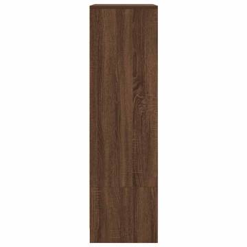 Brown Oak Cabinet with Drawer - 55.5x34x119.5 cm | HipoMarket