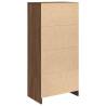 Brown Oak Cabinet with Drawer - 55.5x34x119.5 cm | HipoMarket