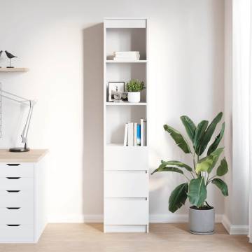 Highboard White 37.5x35x180 cm - Stylish Storage Solution