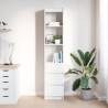 Highboard White 37.5x35x180 cm - Stylish Storage Solution