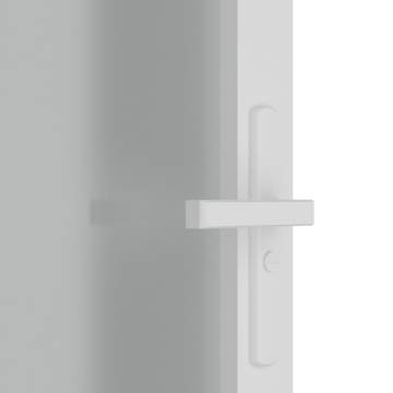 Interior Door 83x201.5 cm - White Matt Glass & Aluminium