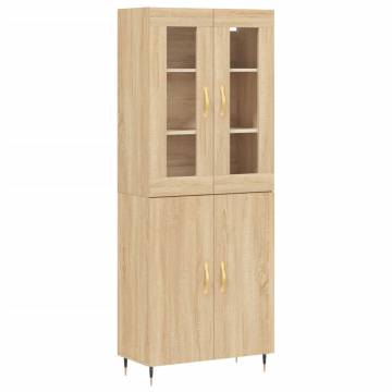 Stylish Highboard Sonoma Oak - 69.5x34x180 cm | HipoMarket