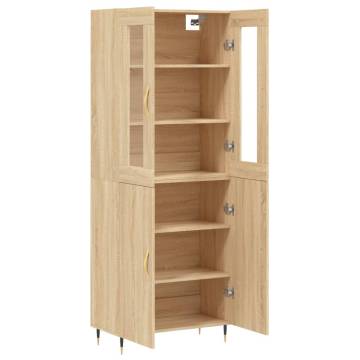 Stylish Highboard Sonoma Oak - 69.5x34x180 cm | HipoMarket