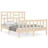 Solid Wood Bed Frame with Headboard 120x200 cm | Hipo Market