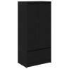 Stylish Black Oak Cabinet with Drawer | Hipomarket UK