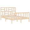 Solid Wood Bed Frame with Headboard 120x200 cm | Hipo Market