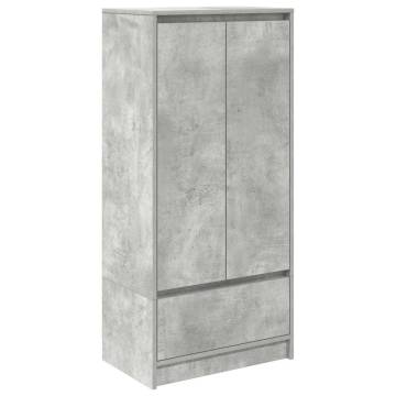 Concrete Grey Cabinet with Drawer | Versatile Storage Solution