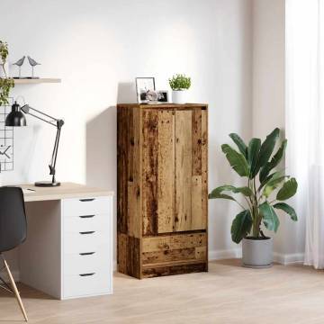 Cabinet with Drawer in Old Wood - Stylish & Practical Storage