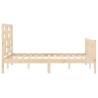 Solid Wood Bed Frame with Headboard 120x200 cm | Hipo Market