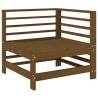 3 Piece Honey Brown Solid Wood Pine Garden Lounge Set