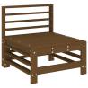 3 Piece Honey Brown Solid Wood Pine Garden Lounge Set