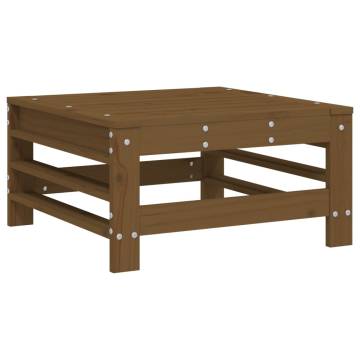 3 Piece Honey Brown Solid Wood Pine Garden Lounge Set