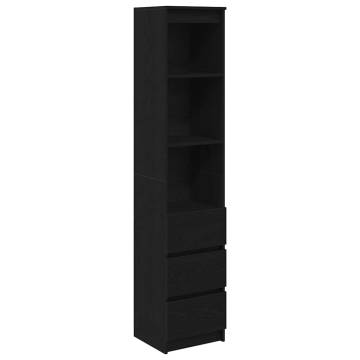 Highboard Black Oak - Stylish Storage Cabinet | HipoMarket