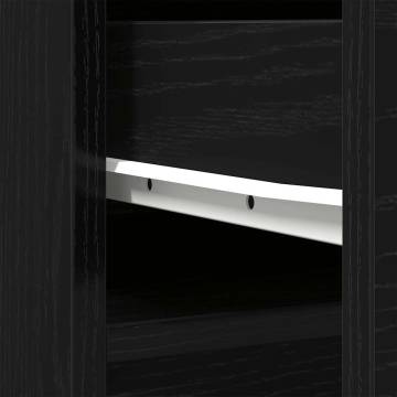 Highboard Black Oak - Stylish Storage Cabinet | HipoMarket