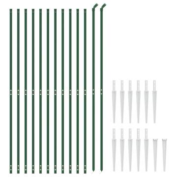 Chain Link Fence with Spike Anchors Green 1.4x25 m - Secure & Durable