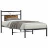 Smoked Oak Bed Frame 75x190 cm - Stylish & Durable