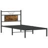 Smoked Oak Bed Frame 75x190 cm - Stylish & Durable