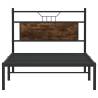 Smoked Oak Bed Frame 100x200 cm - No Mattress Included