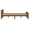 Honey Brown Solid Pinewood Super King Bed Frame - 180x200 cm