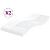 Foam Mattresses 2 pcs White 90x190 cm - 7-Zone Comfort