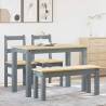  4 Piece Dining Set Panama Grey Solid Wood Pine Colour grey Length 117 cm Model bench + 2x chair Number of 1 