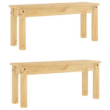 3 Piece Dining Set Panama - Solid Wood Pine | HipoMarket