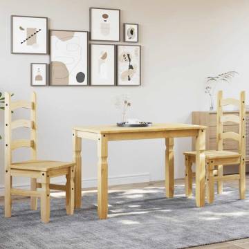 3 Piece Dining Set Panama - Solid Wood Pine for Your Home