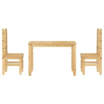 3 Piece Dining Set Panama - Solid Wood Pine for Your Home