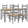 5 Piece Grey Pine Dining Set - Panama | HipoMarket