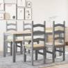 5 Piece Grey Pine Dining Set - Panama | HipoMarket