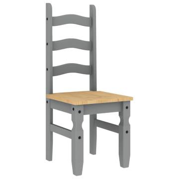 5 Piece Grey Pine Dining Set - Panama | HipoMarket