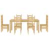 7 Piece Dining Set Panama Solid Wood Pine - Hipomarket